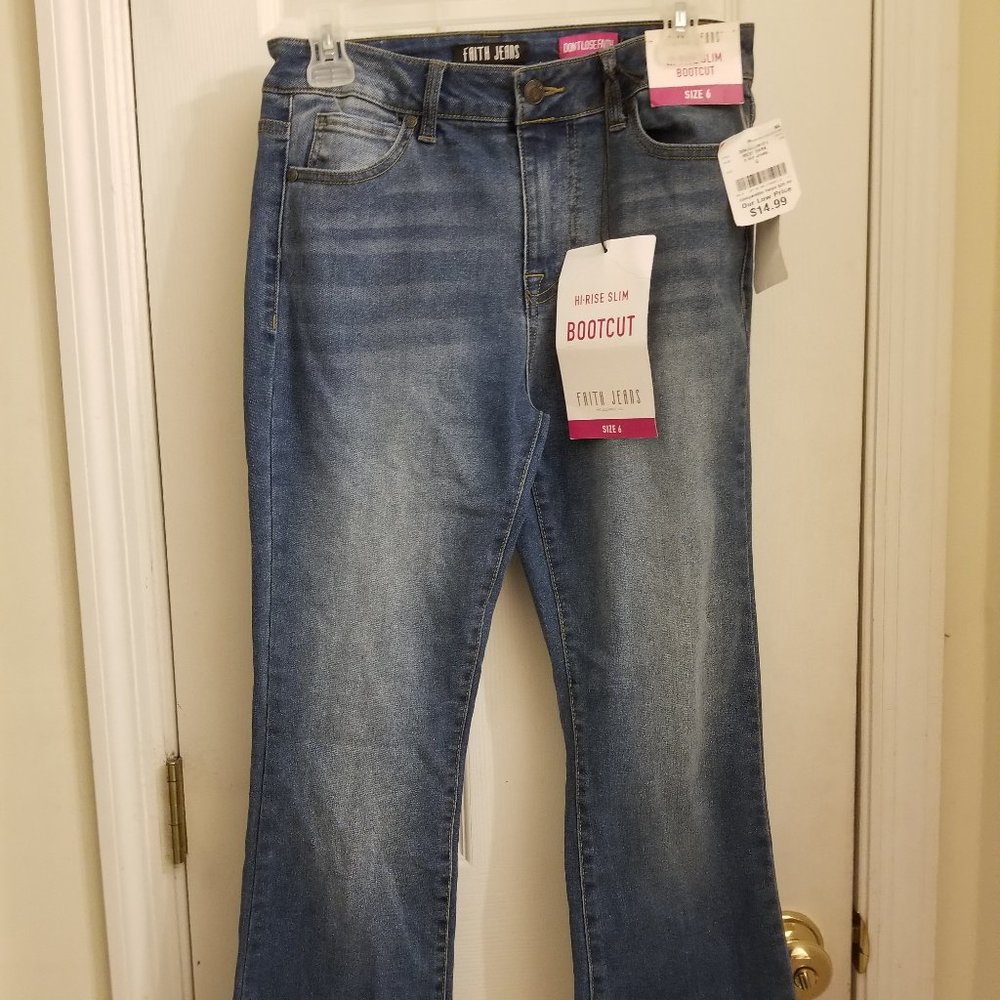 Faith Jeans Brand High Rise-Bootcut Blue Jeans
